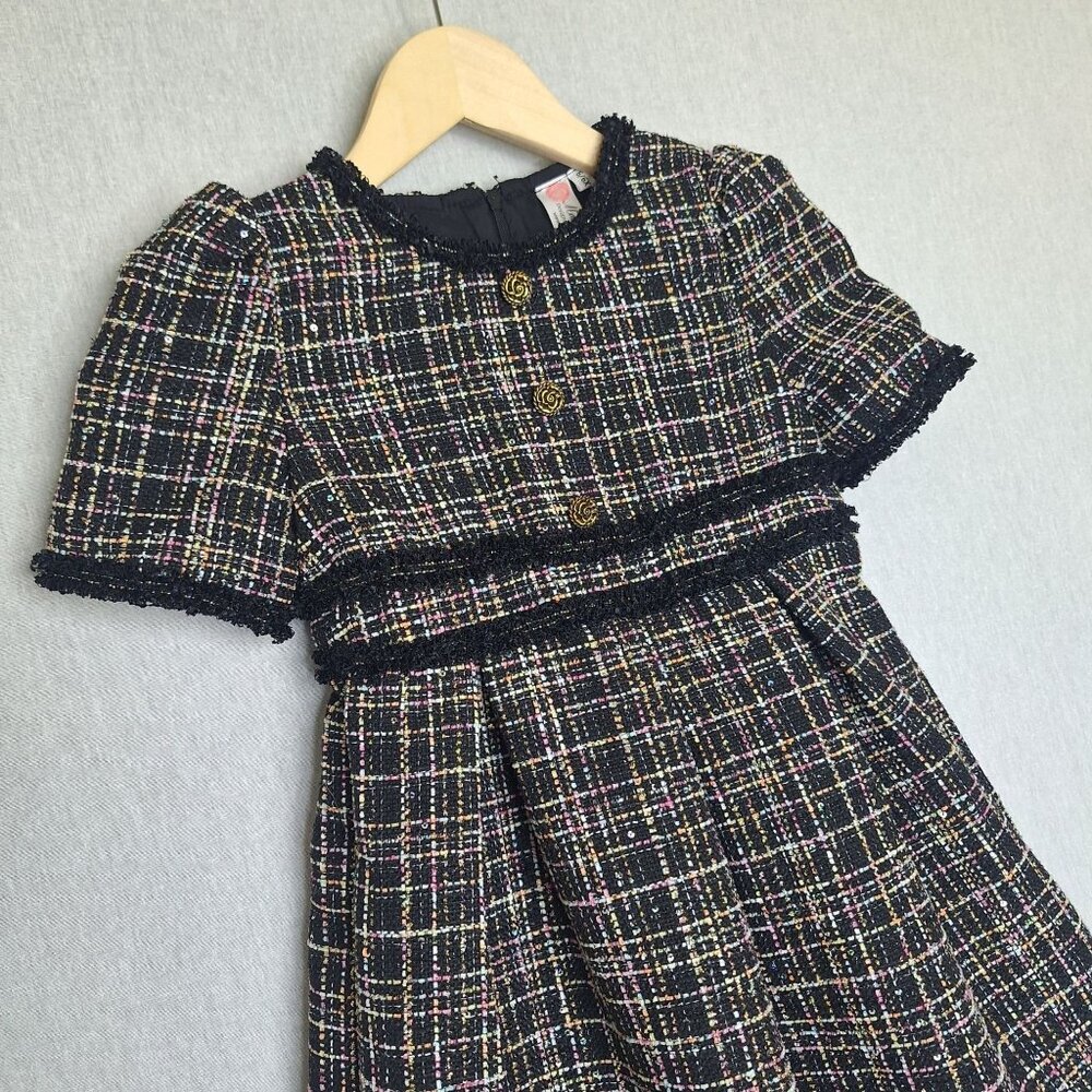Nwt Mia Belle Girls Tweed Lined Dress Size 6 Preppy Formal Old Money Girly Cute — image 7 of 8